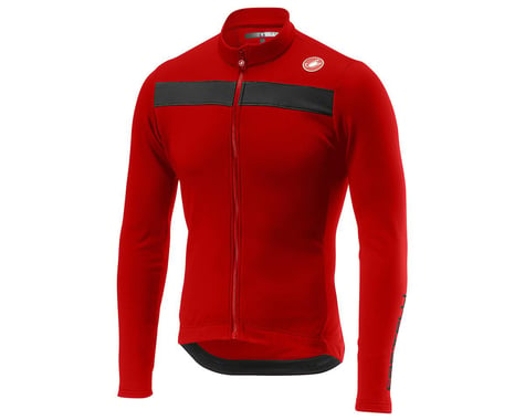 Castelli Puro 3 Long Sleeve Jersey FZ (Red/Black Reflex) (S)