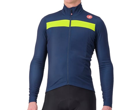 Castelli Puro 3 Long Sleeve Jersey FZ (Belgian Blue/Yellow Fluo Reflex)