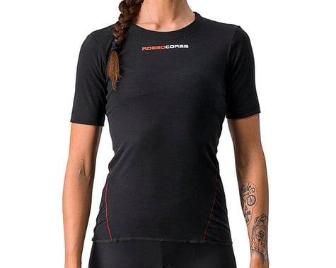 Castelli Women's Prosecco Tech Short Sleeve Baselayer (Black) (S)