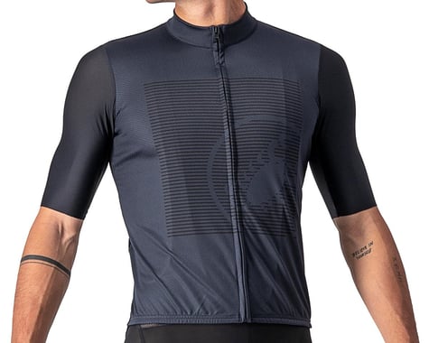 Castelli Bagarre Short Sleeve Jersey (Light Black/Black) (XL)