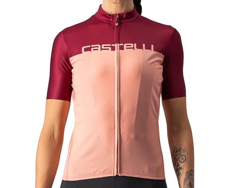 Castelli Women's Velocissima Short Sleeve Jersey (Blush/Bordeaux)