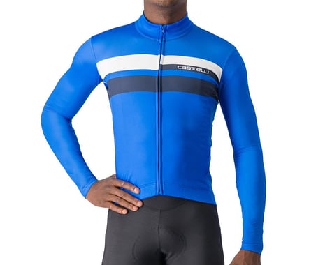 Castelli Lineare Long Sleeve Jersey (Azzurro Italia/Belgian Blue/White) (S)