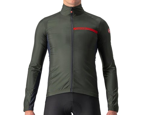 Castelli Men's Squadra Stretch Jacket (Military Green/Dark Grey) (L)