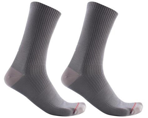 Castelli Men's Bandito Wool 18 Socks (Nickel Grey) (2XL)
