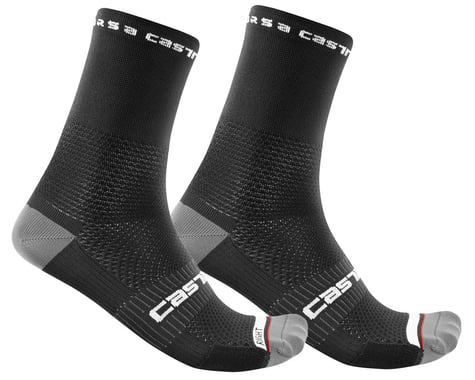 Castelli Rosso Corsa Pro 15 Socks (Black) (2XL)