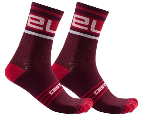 Castelli Prologo 15 Socks (Bordeaux/White)