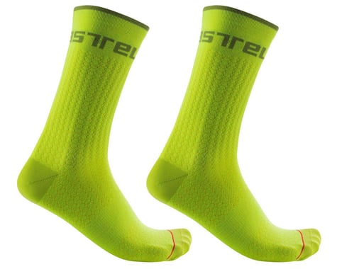 Castelli Distanza 20 Socks (Electric Lime) (L/XL)