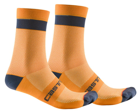 Castelli Alpha 18 Socks (Vivid Orange/Dark Grey) (S/M)