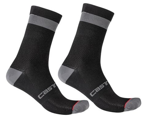 Castelli Women's Alpha 15 Socks (Black/Dark Grey) (S/M)