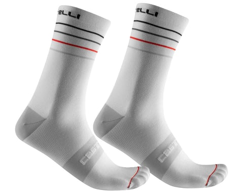 Castelli Endurance 15 Socks (White/Black/Red) (S/M)