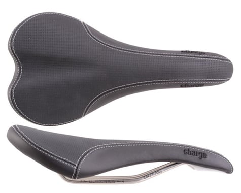 Charge Bikes Spoon Saddle (Black) (Titanium Rails) (140mm)