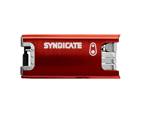 Crankbrothers F15 multi tool with case, Syndicate edition red