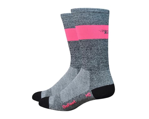 DeFeet Aireator SL Sock (Gray Heather/Flamingo Pink Stripe)