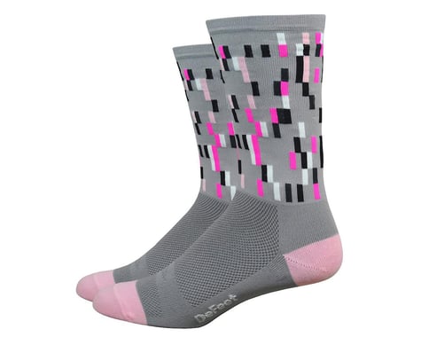 DeFeet Aireator 6" Sock (Barnstormer Pixel Grey/Pink) (M)