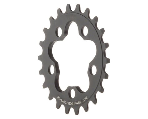 Dimension Single Speed Chainrings (Black) (3/32") (Single) (58mm BCD) (22T)