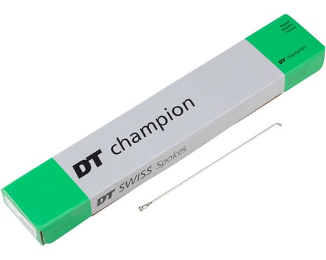 DT Swiss Champion 2.0 198mm Silver Spokes Box of 100