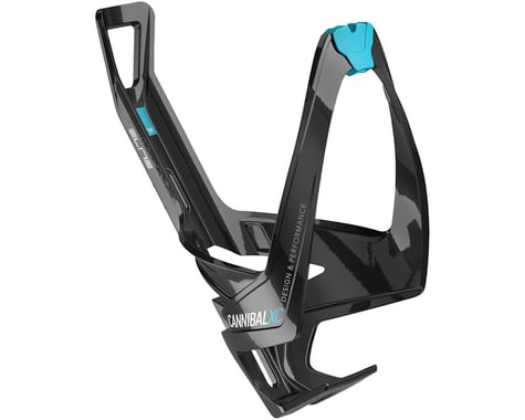 Elite Cannibal XC Bottle Cage (Gloss Black/Blue Graphic)