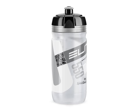 Elite Corsa Clear Biodegradeable Water Bottle (Silver/Black) (550ml)