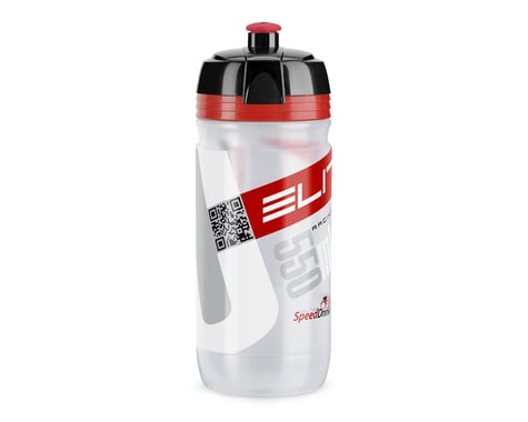 Elite Corsa Biodegradeable Water Bottle (Clear/Black/Red) (550ml)