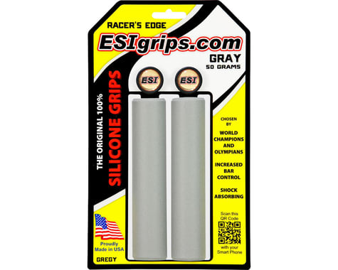 ESI Grips Racer's Edge Silicone Grips (Gray) (30mm)