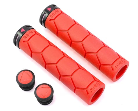 Fabric Silicon Lock-On Grips (Red)