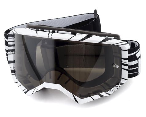 Fly Racing Zone Goggle (Black/White) (Dark Smoke Lens)