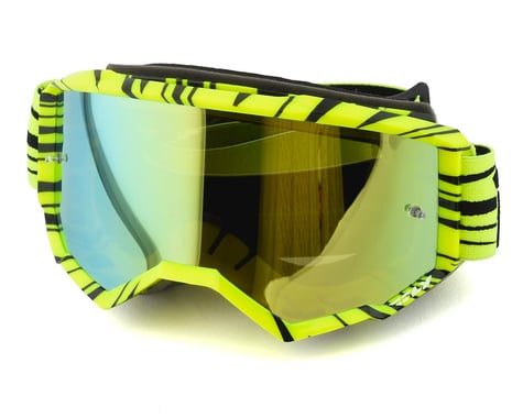 Fly Racing Zone Goggle (Hi-Vis Yellow/Black) (Gold Mirror Lens)