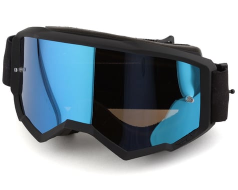 Fly Racing Zone Goggles (Black/Sunset) (Sky Blue Mirror/Smoke Lens)