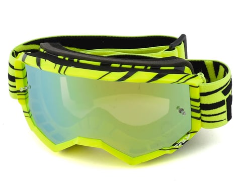 Fly Racing Zone Youth Goggle (Hi-Vis/Black) (Gold Mirror Lens)