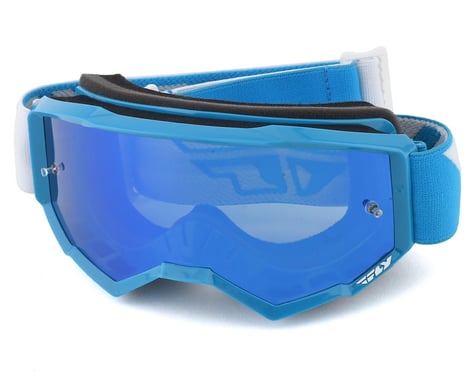 Fly Racing Zone Youth Goggle (Blue) (Sky Blue Mirror Lens)