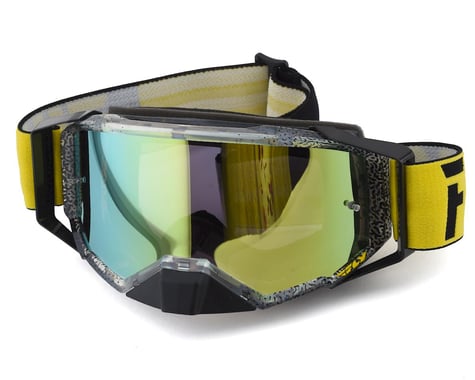 Fly Racing Zone Pro Goggle (Black/Yellow) (Gold Mirror Lens)