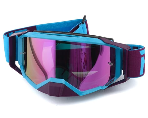 Fly Racing Zone Pro Goggle (Blue/Port) (Pink Mirror Lens)