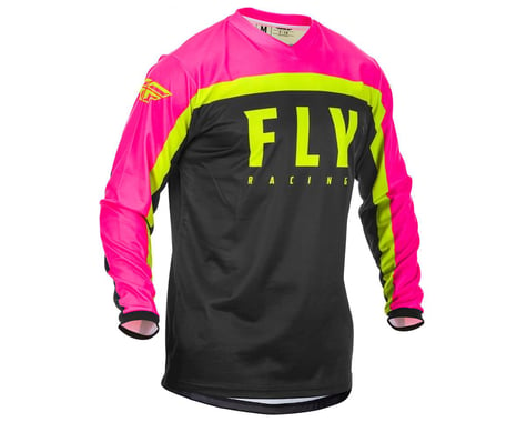 Fly Racing Youth F-16 Jersey (Neon Pink/Black/Hi-Vis)