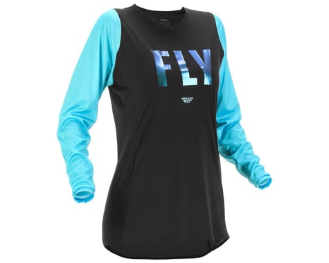 Fly Racing Women's Lite Jersey (Black/Aqua) (S)