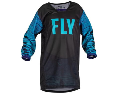 Fly Racing Youth Kinetic Mesh Jersey (Black/Blue/Purple) (Youth M)