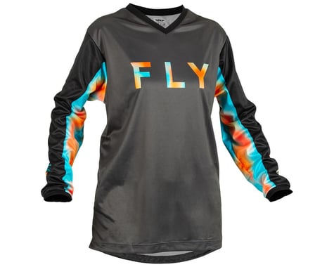 Fly Racing Women's F-16 Jersey (Grey/Pink/Blue) (S)