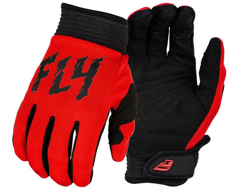Fly Racing Youth F-16 Long Finger Gloves (Red/Black) (Youth S)