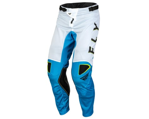 Fly Racing Kinetic Mesh Kore Pants (Blue/White/Hi-Vis Yellow) (34)