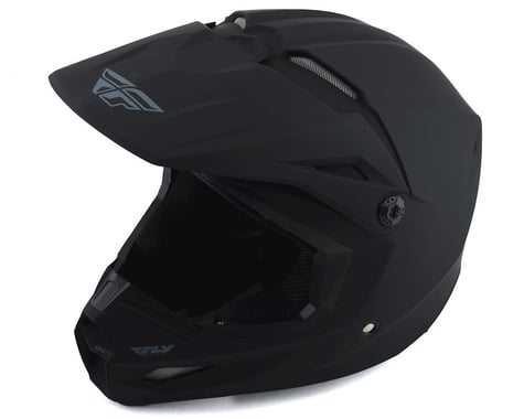 Fly Racing Kinetic Solid Youth Helmet (Matte Black) (Youth L)