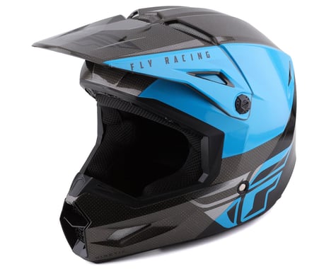 Fly Racing Kinetic Straight Edge Helmet (Blue/Grey/Black)