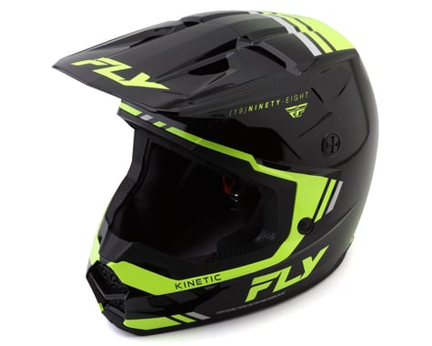 Fly Racing Kinetic Verdict Full Face Helmet (Black/Hi-Vis/Grey) (2XL)