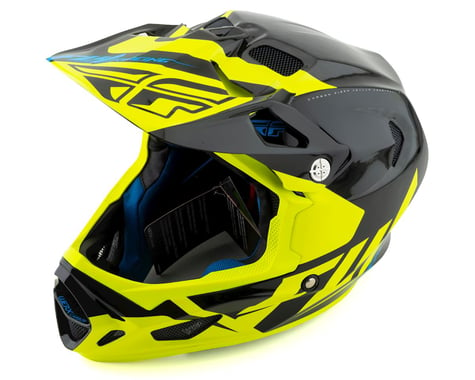 SCRATCH & DENT: Fly Racing Werx Carbon Full-Face Helmet (Ultra) (Black/Hi-Vis Yellow) (L)