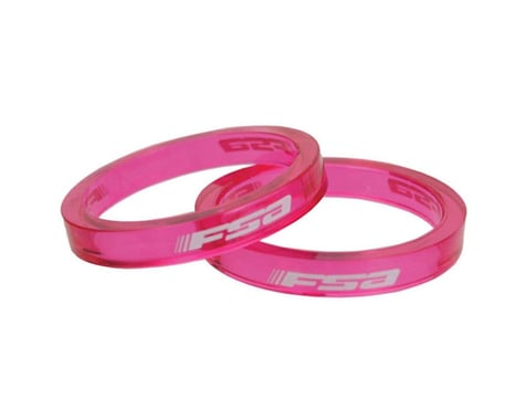 FSA PolyCarbonate Headset Spacers (Pink) (1-1/8") (10) (5mm)