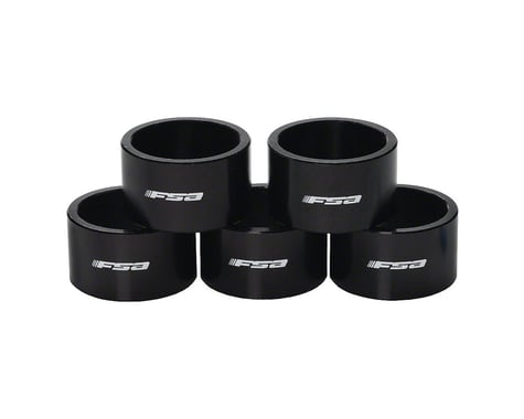 FSA Alloy Headset Spacers (Black) (1-1/8") (5) (20mm)