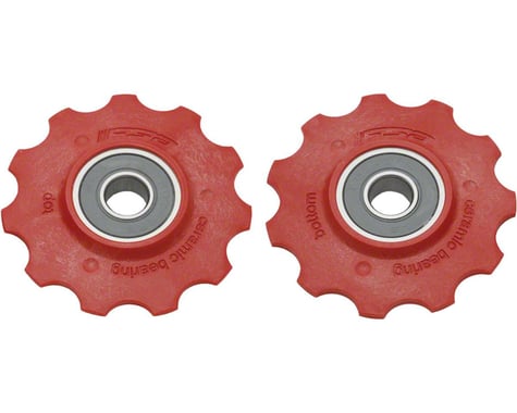 FSA Derailleur Pulleys with Ceramic Cart Bearings - Shimano Red