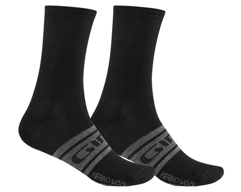 Giro Merino Seasonal Wool Socks (Black/Charcoal Clean) (XL)