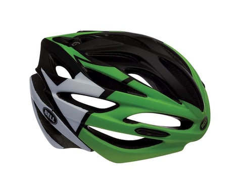Giro Bell Array Road Helmet - Closeout (Matte Black/White/Green Velocity)