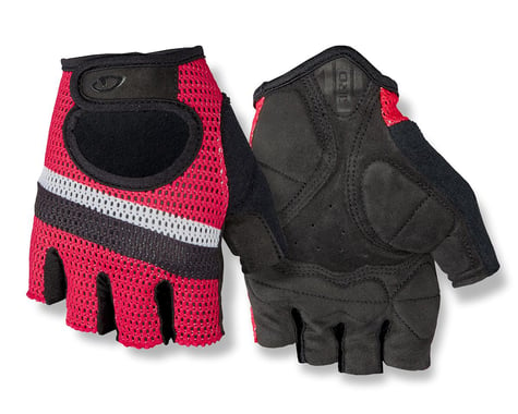 Giro SIV Retro Short Finger Bike Gloves (Red/White Stripe)