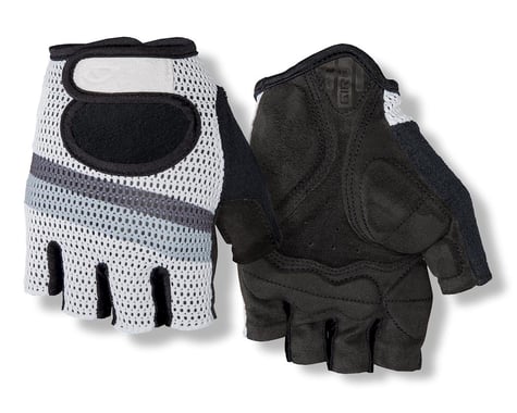 Giro SIV Retro Short Finger Bike Gloves (White/Grey Stripe)