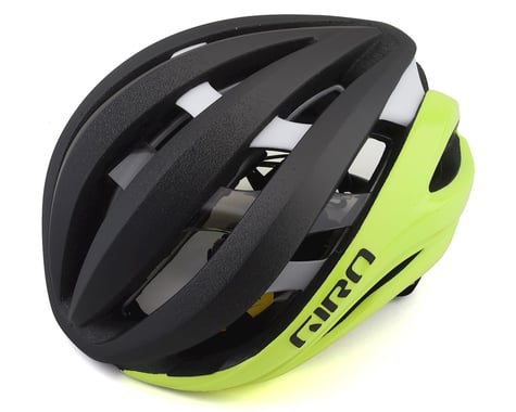 Giro Aether Spherical Road Helmet (Matte Black Fade/Highlight Yellow) (S)